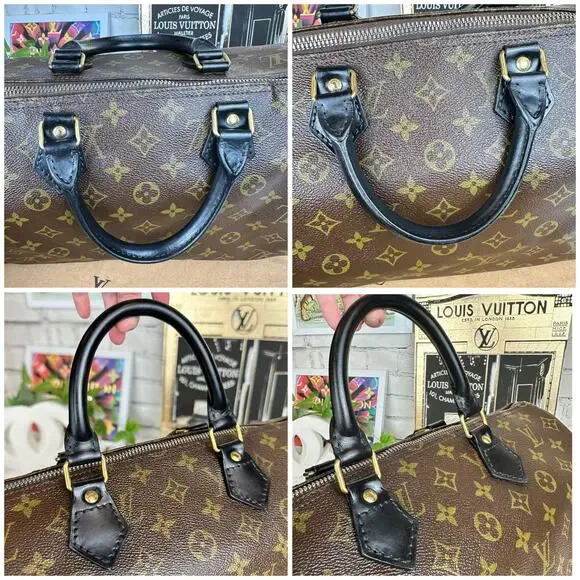 Louis Vuitton Speedy 35 Vintage Custom dyed leather CUTE - Picture 6 of 16